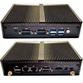 Міні-ПК без вентылятара M3 Intel J4125, HDMI, VGA, 2*COM, 2*LAN, WiFi, BT, SIM 10W нізкае спажыванне