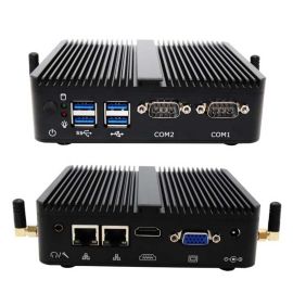 Прамысловы безвентылятарны міні-ПК з Intel Celeron J4125 2*COM 2*LAN Pfsense