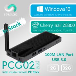 Fanless MeLE PCG02 Plus with LAN Quad Core Mini PC Genuine Windows 10 Z8300 2G DDR3 32G eMMC BT 4.0 HDMI WiFi | PCG02Plus | MeLE | VenSYS.pl