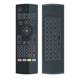 Wireless Air Mouse Remote Control with Keyboard Qwerty Backlit MX3 PRO mikcrophone IR Learning 2.4G | MX3-PRO | N/A | VenSYS.pl