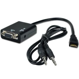Converter cable HDMI -> VGA Full HD audio kabel 3,5mm | T-PCA-7040 | N/A | VenSYS.pl