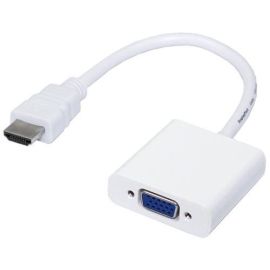 HDMI To VGA Cable Male To Female Adapter With Built-in Chipset up to 1080p White w/o audio | HDMI-010a | N/A | VenSYS.pl