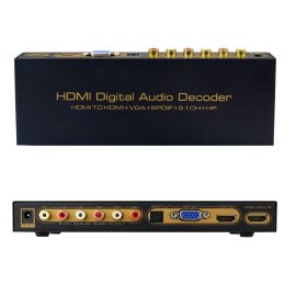 HDMI Digital Audio Decoder HDMI to HDMI + VGA + SPDIF + 5.1 Converter | HDCN0012M1 | ASK | VenSYS.pl